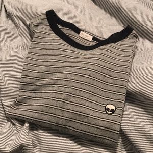 Brandy Melville Striped Alien Tee